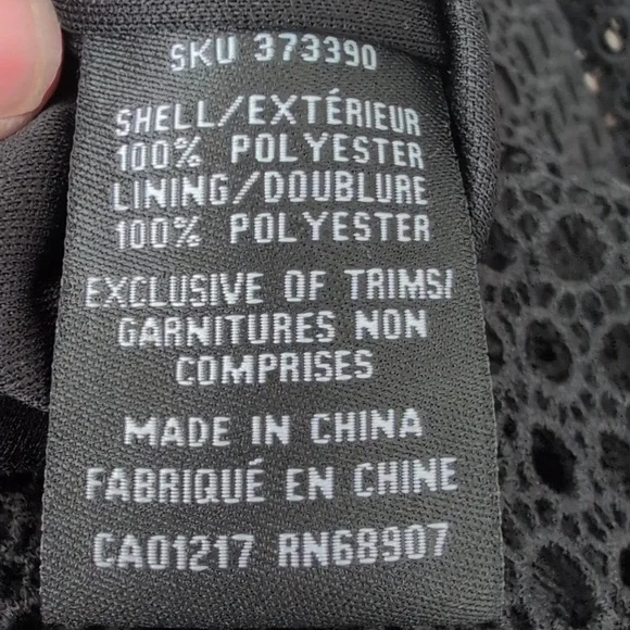 Le Château Black Eyelet Lace Midi Skirt Mesh Inset Boho Festival Size 10 - Picture 10 of 15